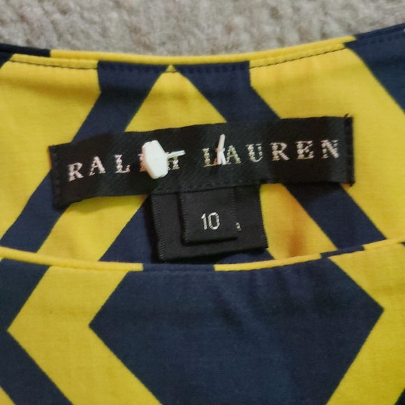 Ralph Lauren Black Label Geometric Sleeveless Shift A-Line Dress Size 10 - Picture 4 of 9